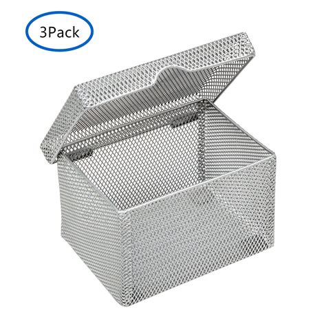 metal mesh box|metal mesh box with lid.